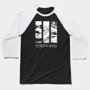 Earth Day White Tones Baseball T-Shirt